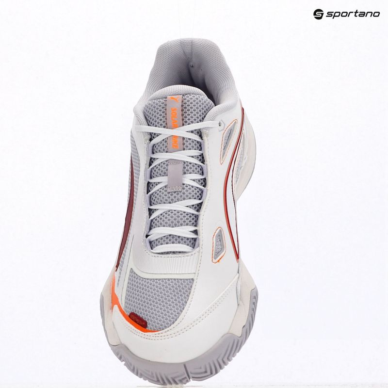 Încălțăminte de handbal pentru femei PUMA Solarstrike 4 puma white/heat fire/lilac crush berry 9