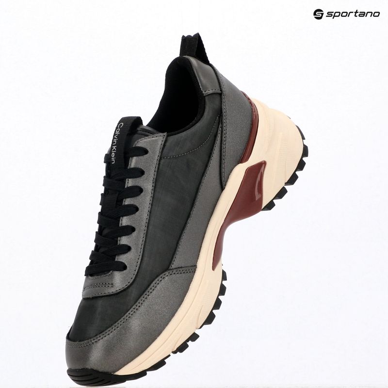 Încălțăminte pentru femei Calvin Klein HW0HW02999 Hike Runner Organza Met Leather gun metal/bordeaux 9