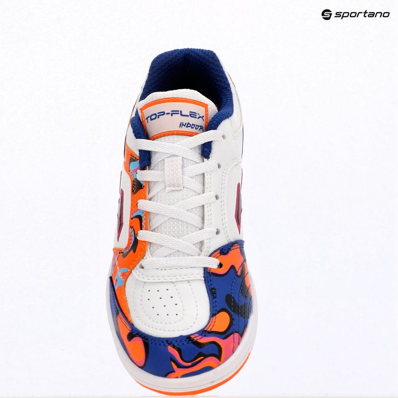 Încălțăminte de fotbal pentru copii Joma Top Flex Jr IN white-orange 9