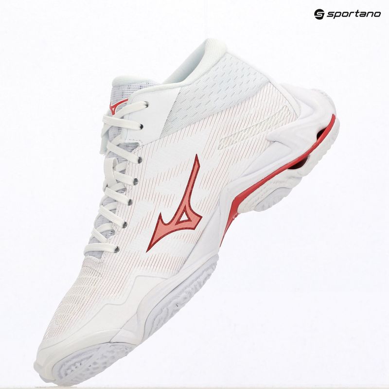 Încălțăminte de volei pentru femei Mizuno Wave Lightning Elite Mid white/rose elegance/lava falls 4