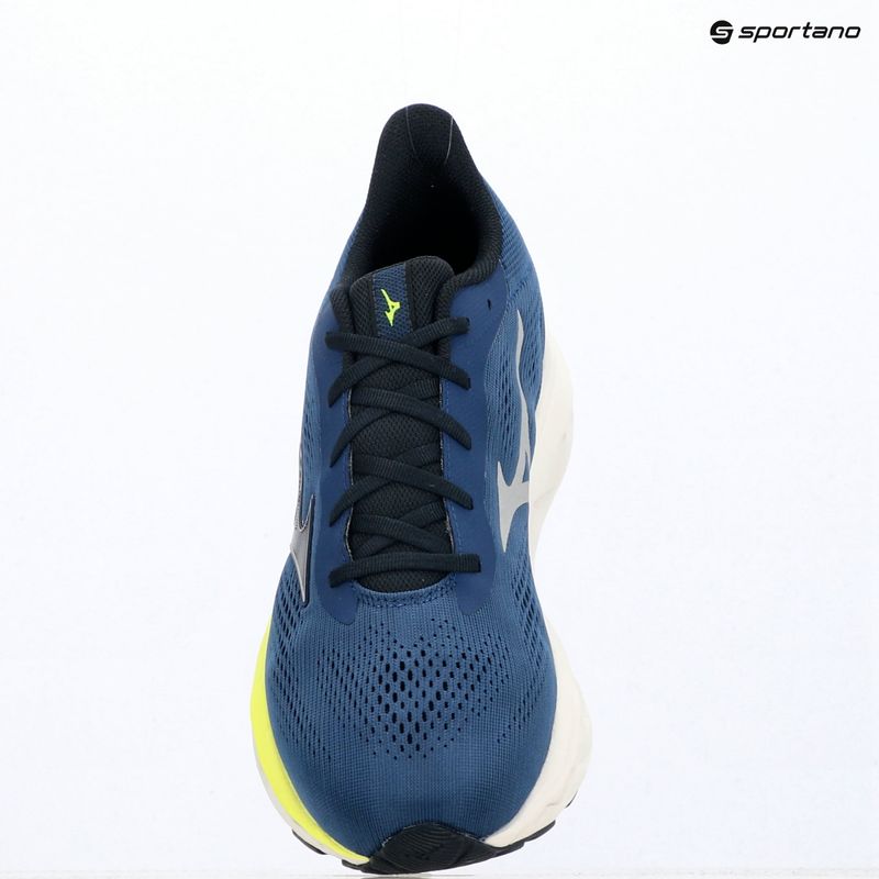Încălțăminte de alergare pentru bărbați Mizuno Wave Serene 2 estate blue/silver/lightning yellow 3