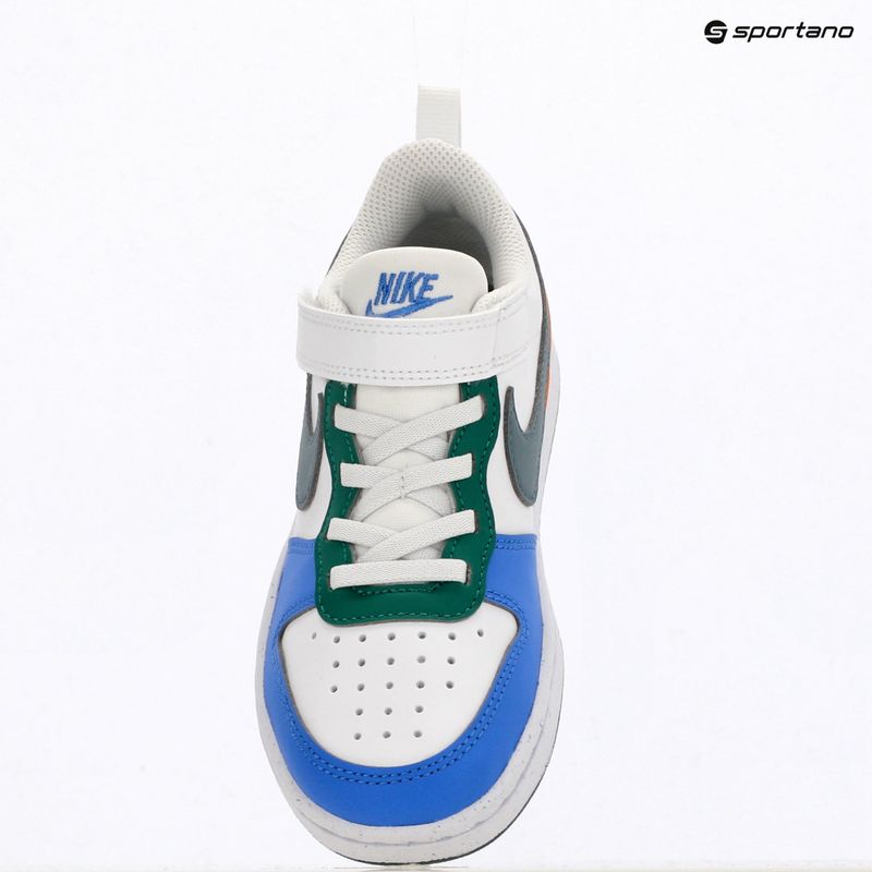 Încălțăminte pentru copii Nike Court Borough Low Recraft white/malachite/mineral slate 6