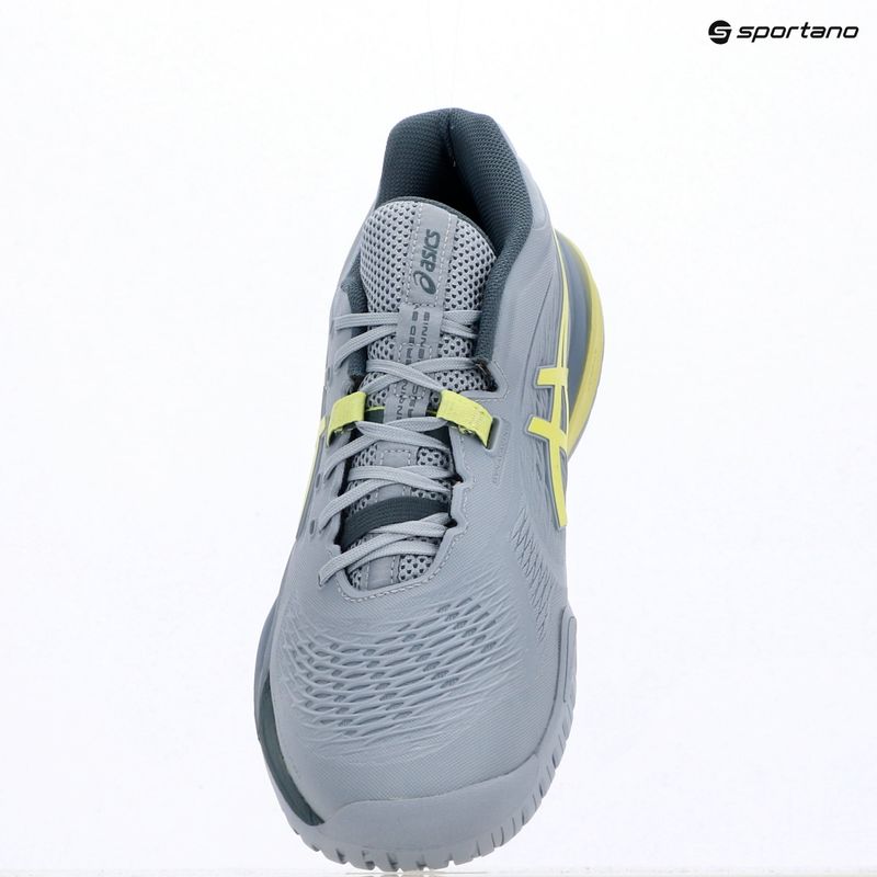 Încălțăminte de tenis pentru bărbați ASICS Gel-Resolution X grey blue/pistachio 16