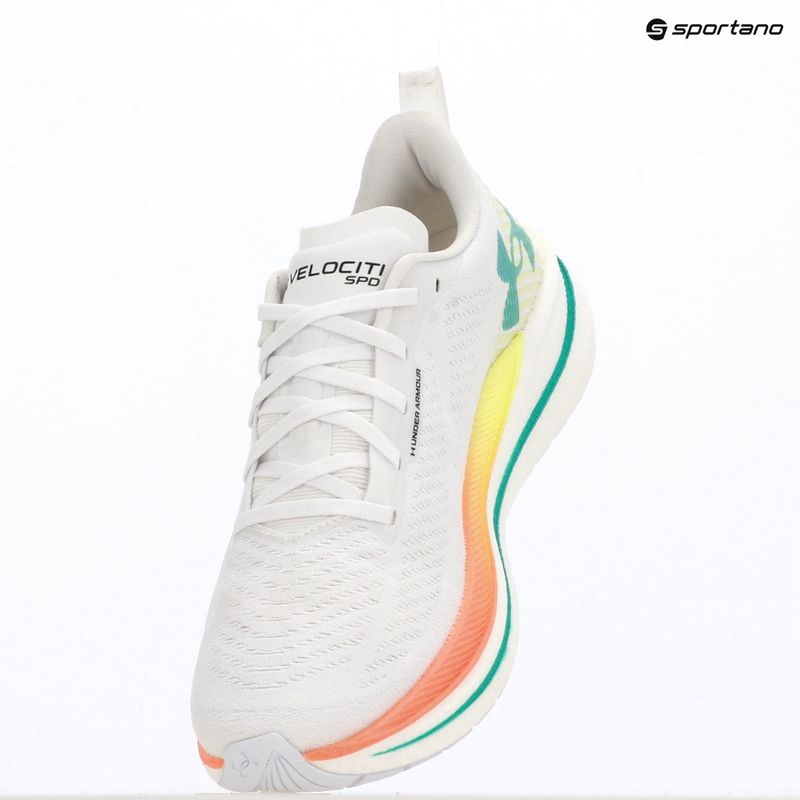 Încălțăminte de alergare pentru femei Under Armour Velociti SPD white/orange bloc/metallic silver 9