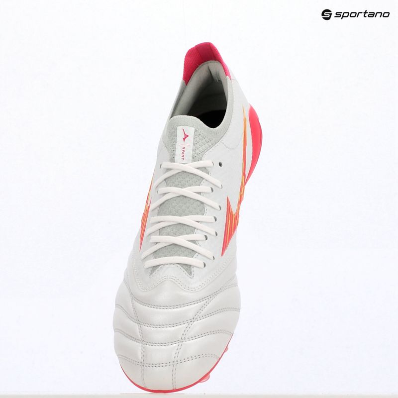 Încălțăminte de fotbal Mizuno Morelia Neo IV Beta Japan FG white/pink tetra/fuchsia purple 12