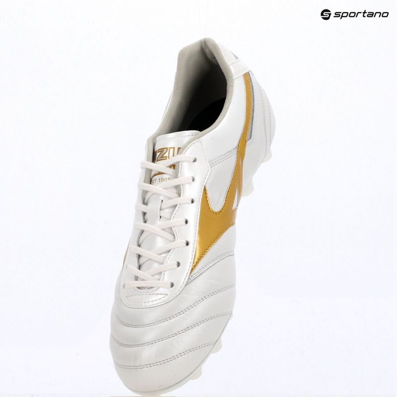 Încălțăminte de fotbal Mizuno Morelia II Elite FG white/football gold/galaxy silver 12