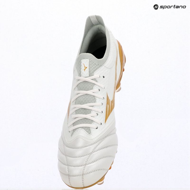 Încălțăminte de fotbal Mizuno Morelia Neo IV Beta Elite Mix white/mp gold/cool gray 3c 12