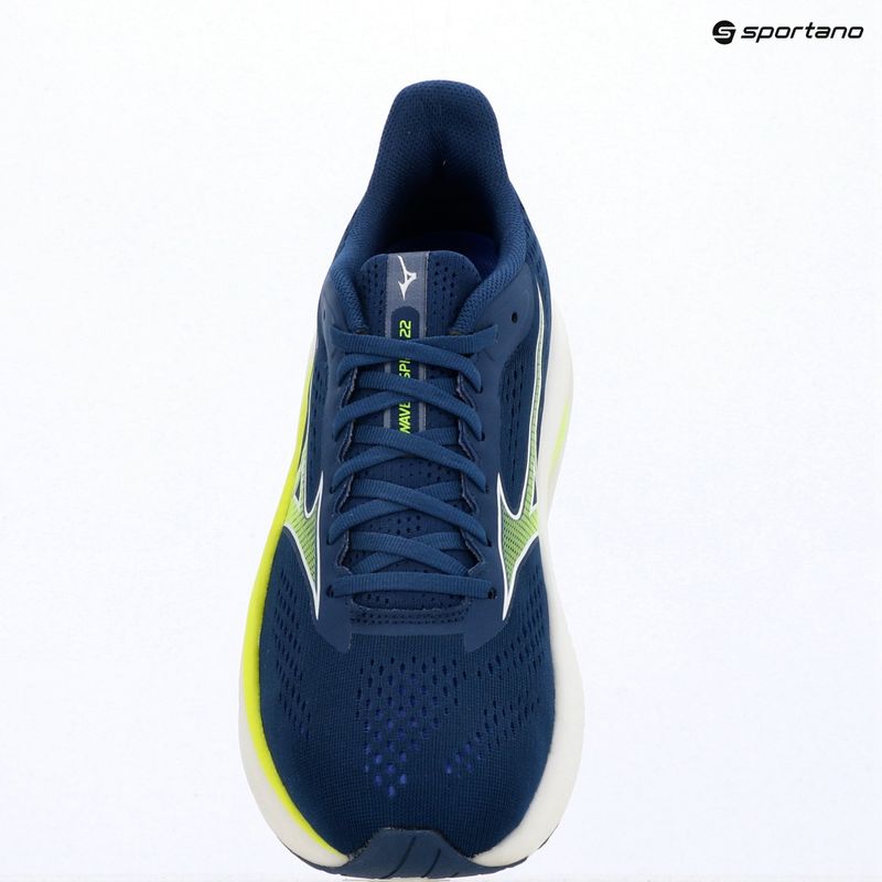 Încălțăminte de alergare pentru bărbați Mizuno Wave Inspire 22 estate blue/lightning yellow 9