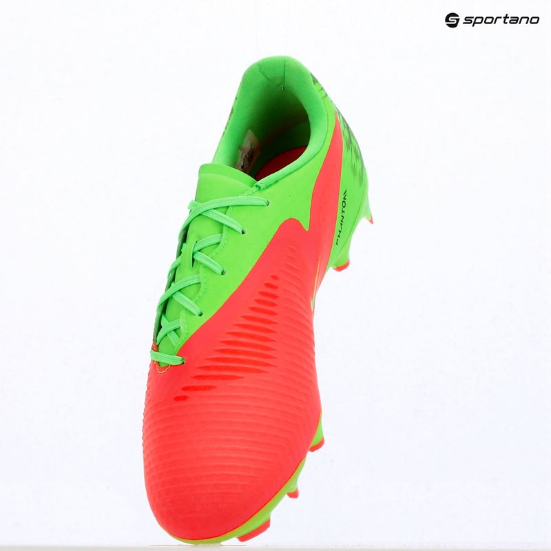 Încălțăminte de fotbal pentru bărbați Nike Phantom 6 Low Academy Erling Haaland FG hot punch/green strike/black 15