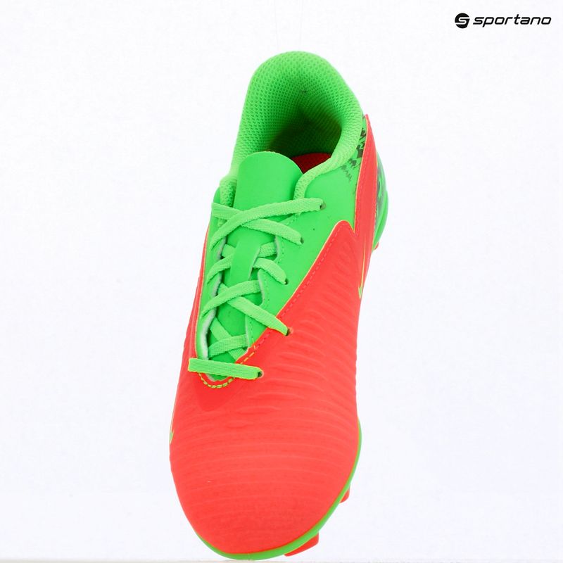 Încălțăminte de fotbal pentru copii Nike Jr. Phantom 6 Club Erling Haaland MG hot punch/green strike/black 15