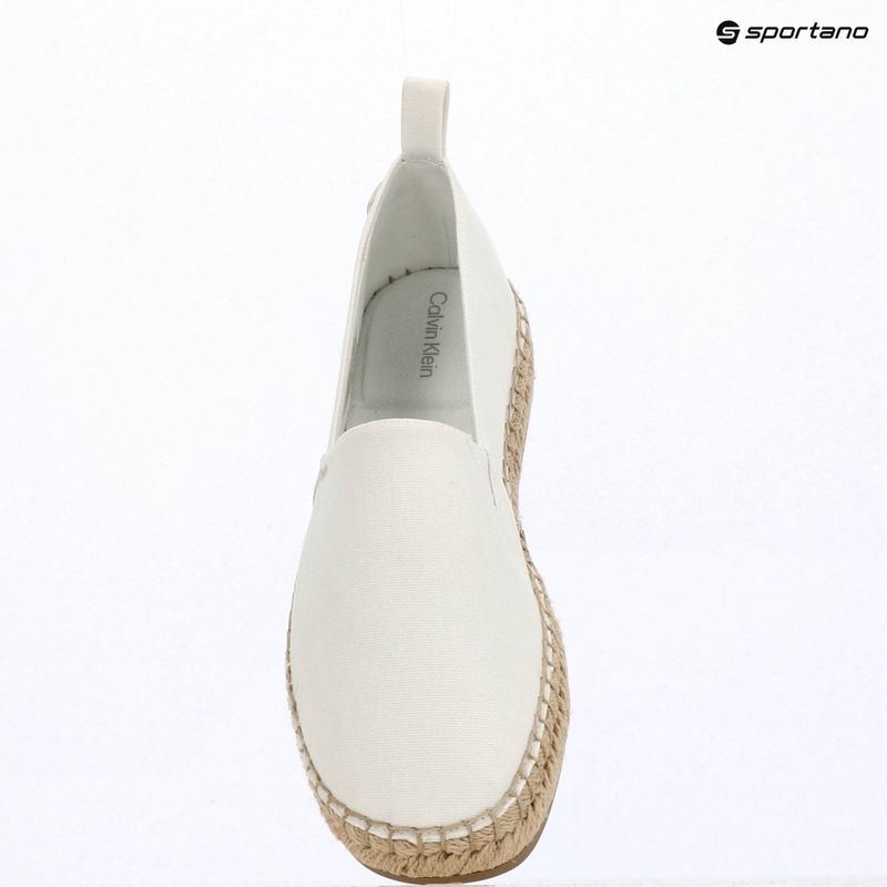 Espadrile pentru femei Calvin Klein HW0HW02931 Oblique Canvas Off White 9