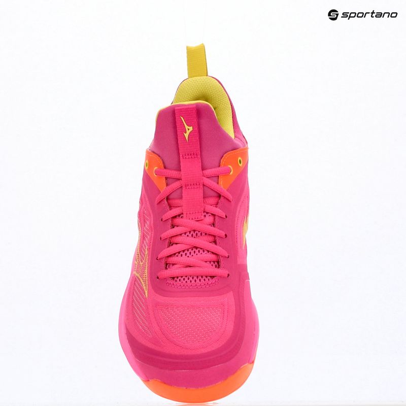 Încălțăminte de volei Mizuno Wave Luminous 3 mugen pink tetra/fortune yellow/ligh 15