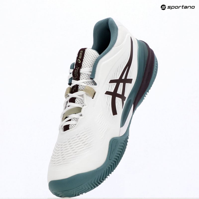 Încălțăminte de tenis pentru bărbați ASICS Gel-Resolution X Clay white/dark aubergine 9