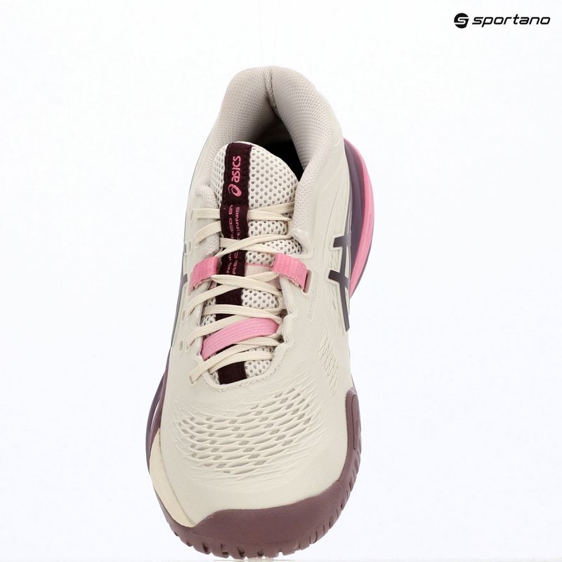 Încălțăminte de tenis pentru femei ASICS Gel-Resolution X soft oat/dark aubergine 9