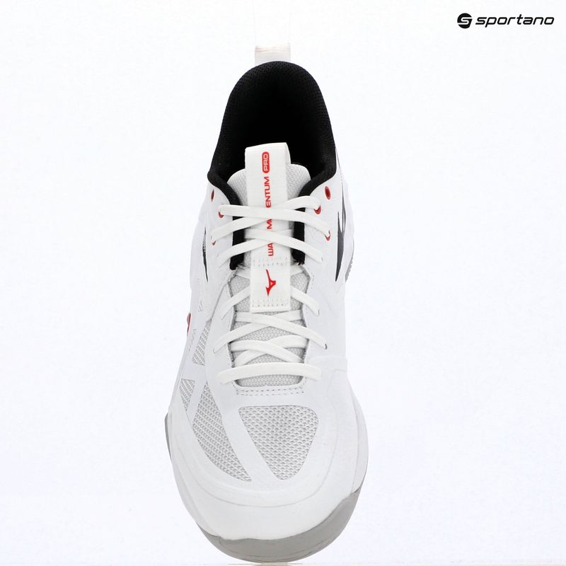 Încălțăminte de volei Mizuno Wave Momentum Pro white/black/fiery red 15