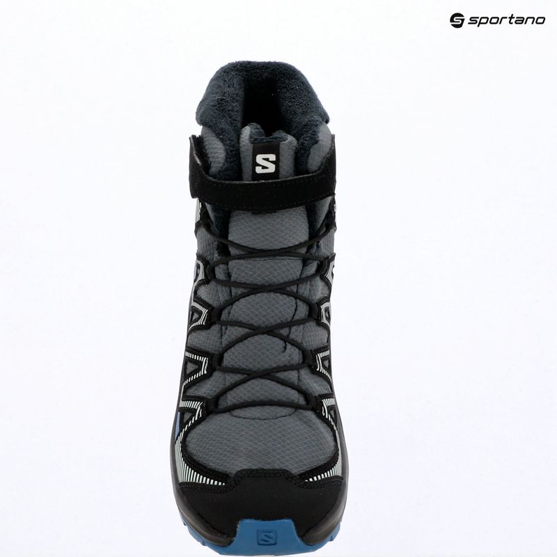 Încălțăminte de drumeție pentru copii Salomon XA Pro V8 Winter Waterproof turbulence / black / dark blue 15