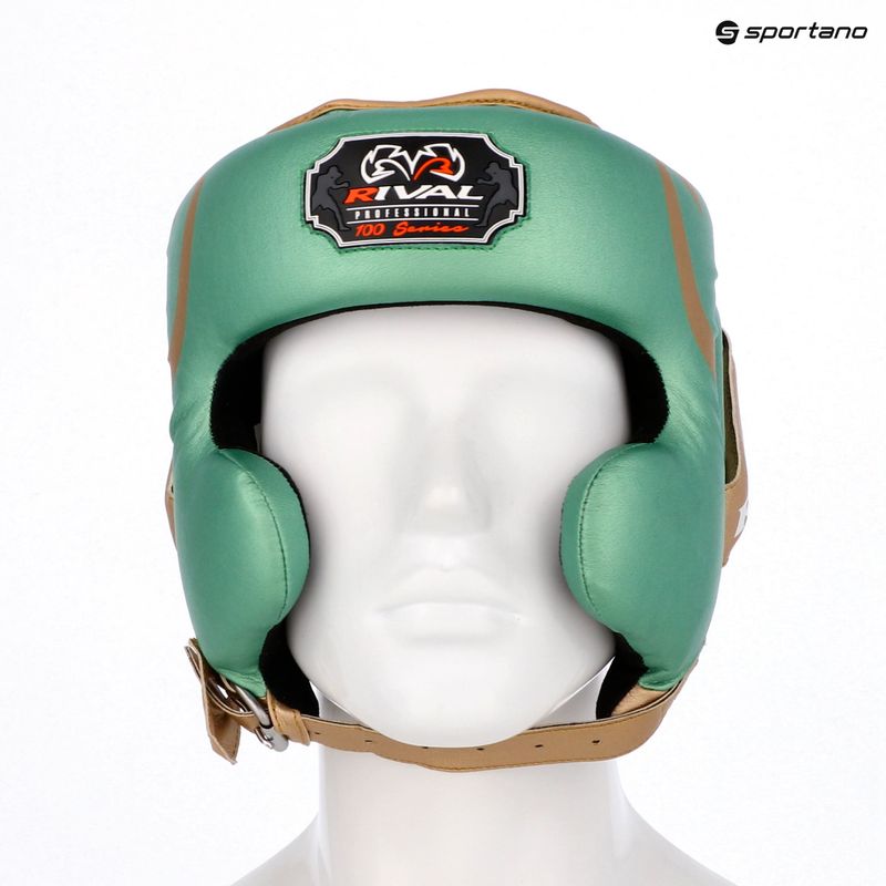 Cască de box Rival RHG100 Professional Headgear green/gold 6
