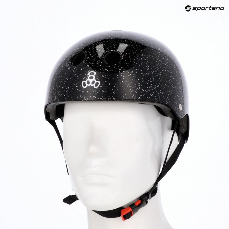 Cască Triple Eight The Certified Sweatsaver black glitter 5