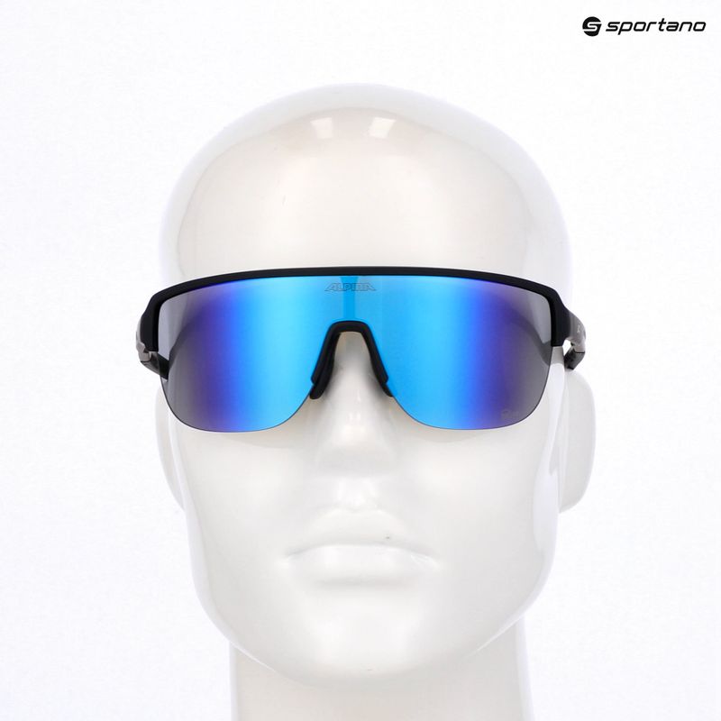 Ochelari de soare Alpina Frame 2.0 Q-Lite black matt/blue mirror 7
