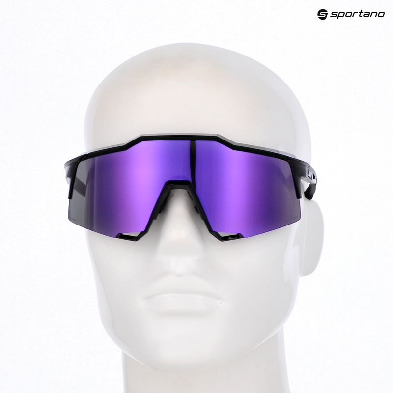 Ochelari de soare 100% Speedcraft polished black/hiper polarized lavender mirror 6