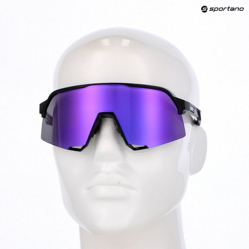 Ochelari de soare 100% S3 polished black/hiper polarized lavender mirror 6