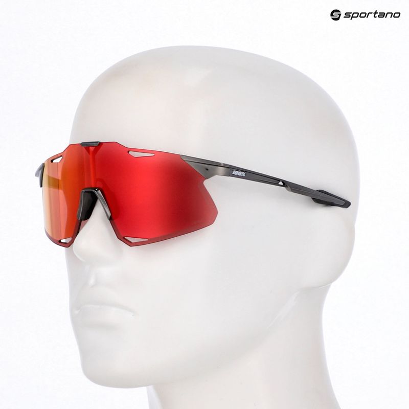 Ochelari de soare 100% Hypercraft black chrome/hiper red mirror 6