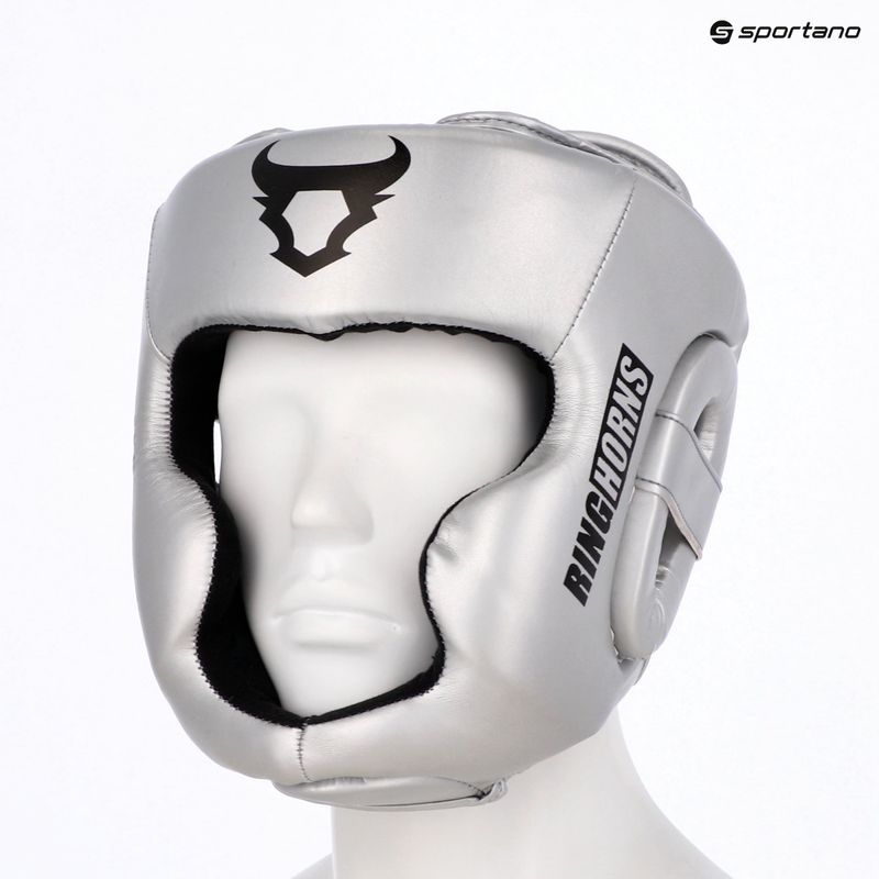 Cască de box Venum Ringhorns Charger Headgear silver/black 8