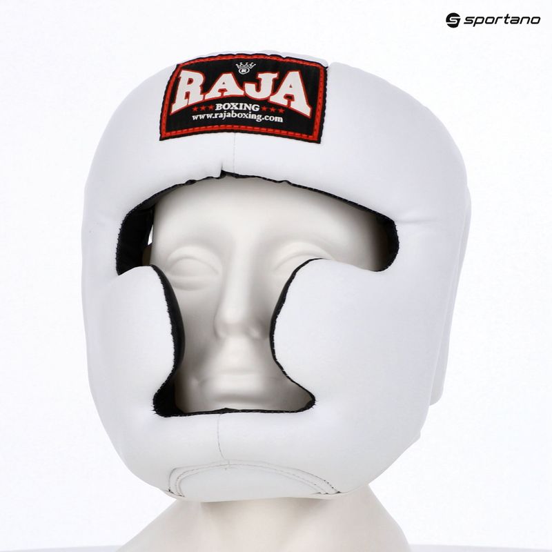 Cască de box  RAJA BOXING Semi Leather white 4