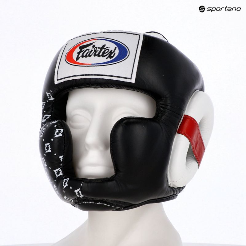 Cască de box Fairtex Super Sparring black/white 6