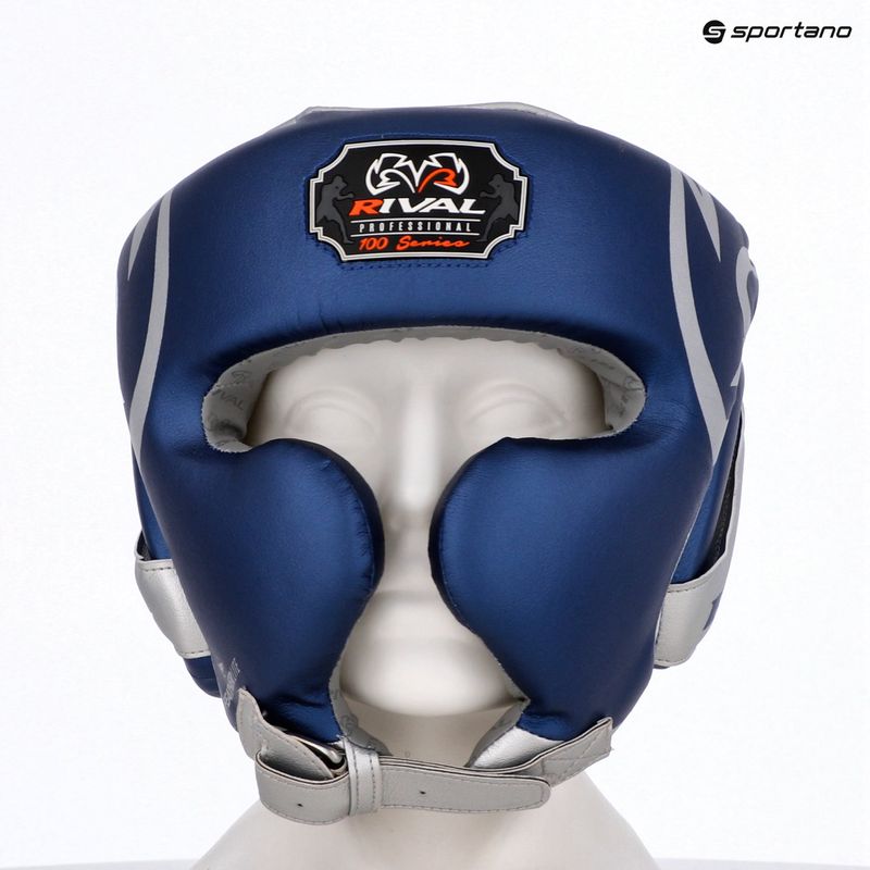Cască de box Rival RHG100 Professional Headgear blue/silver 6