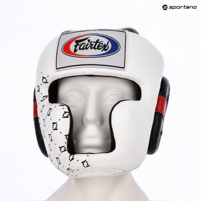 Cască de box Fairtex Super Sparring white/black 6