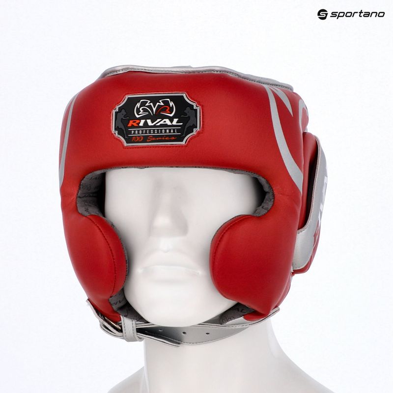 Cască de box Rival RHG100 Professional Headgear red/silver 6