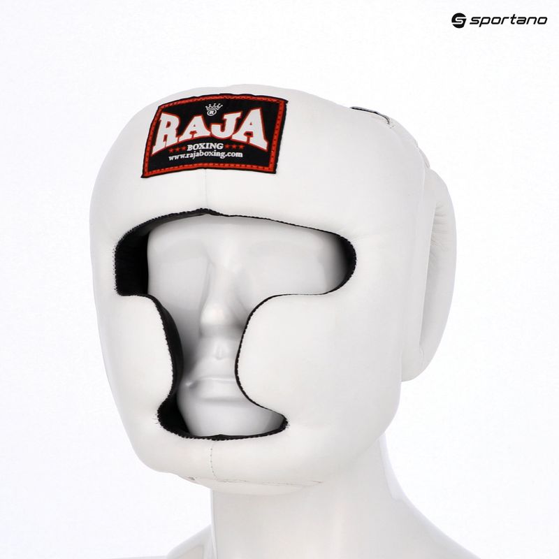 Cască de box  RAJA BOXING Genuine Leather white 4