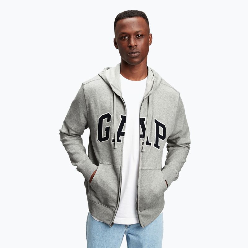 Bluză pentru bărbați GAP XLS FT Arch FZ HD b10 grey heather