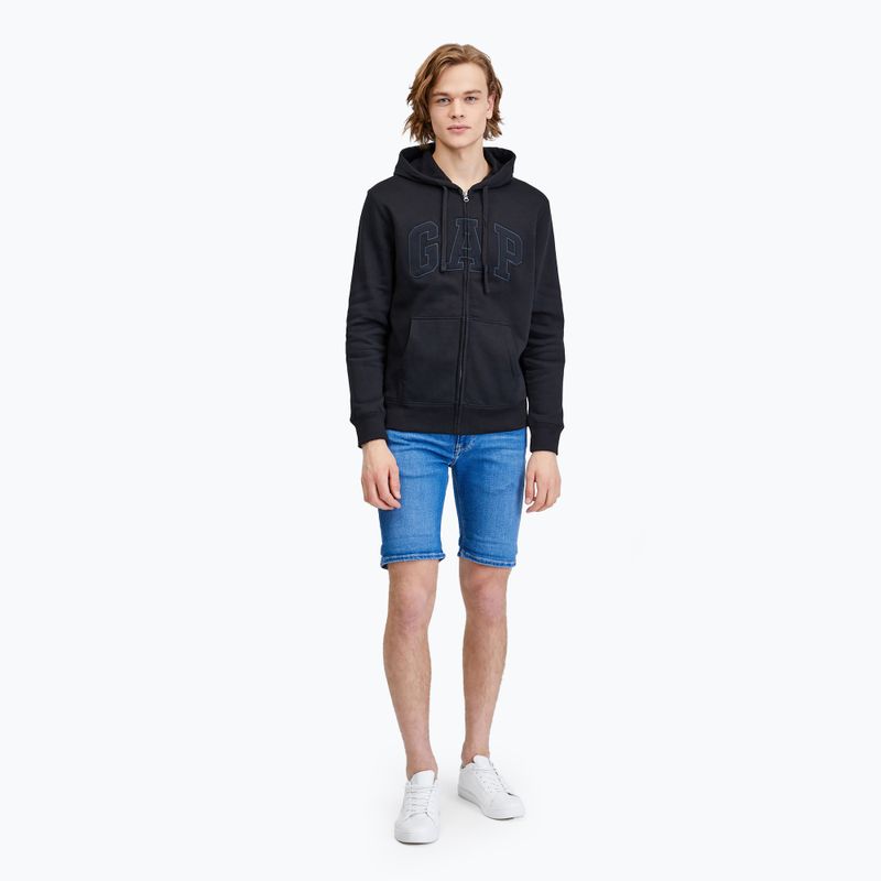 Bluză pentru bărbați GAP V-Heritage Logo FZ true black 2