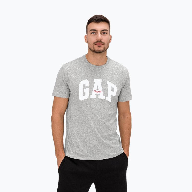 Tricou pentru bărbați GAP Logo Original Tee grey heather