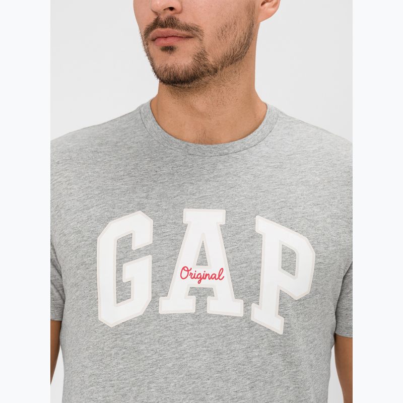 Tricou pentru bărbați GAP Logo Original Tee grey heather 4