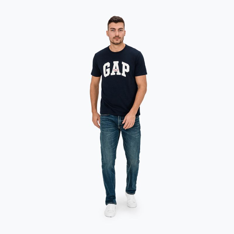 Tricou pentru bărbați GAP Logo Original Tee blue navy 2