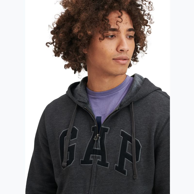 Bluză pentru bărbați GAP V-Heritage Logo FZ new charcoal grey
