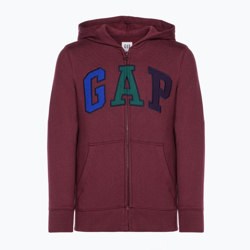 Bluză pentru copii GAP V-Fall Fash Logo FZ deep garnet red