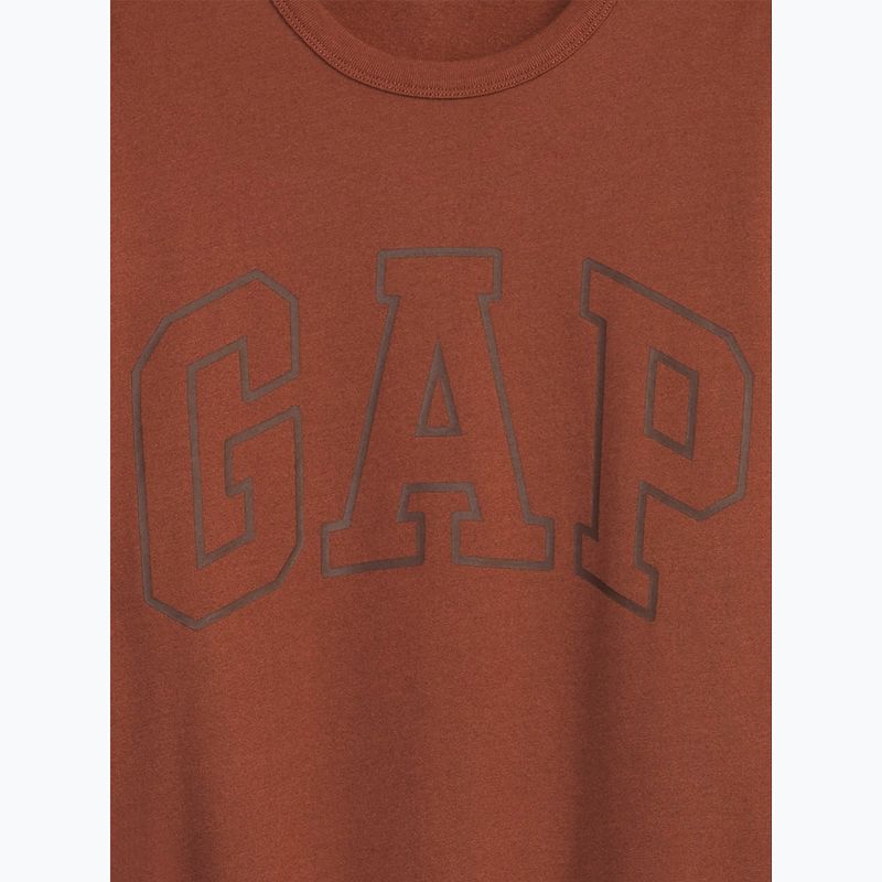 Hanorac pentru bărbați GAP Logo Crewneck burnt russet 4