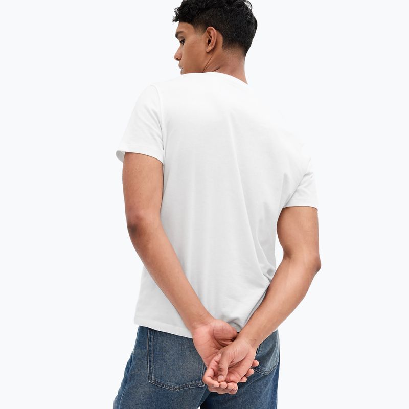 Tricou pentru bărbați GAP Micro Logo Crew Neck Tee white global 2