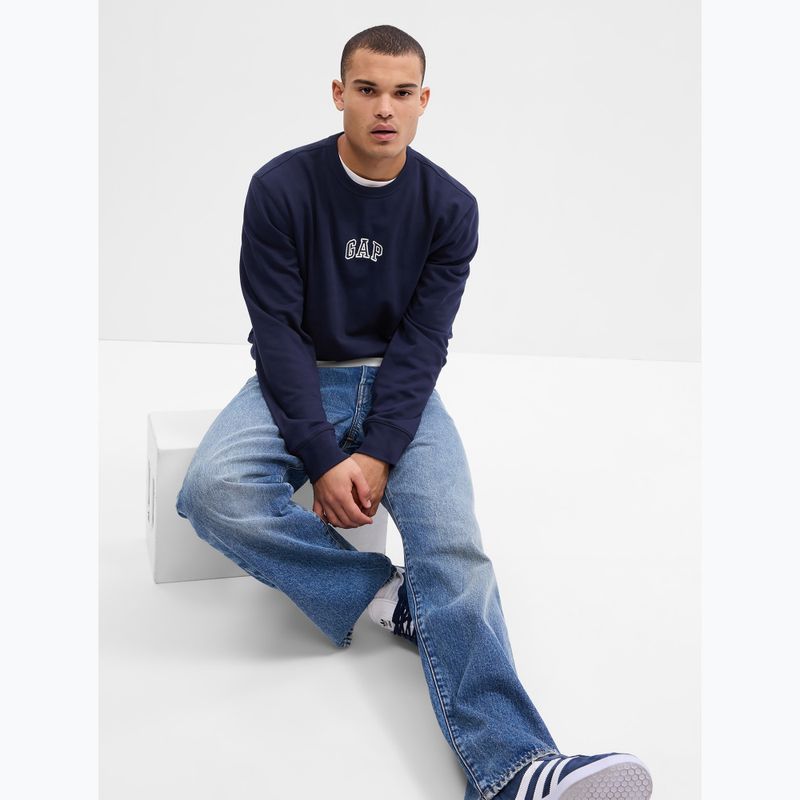 Bluză pentru bărbați GAP V-Intx Logo Fashion Crew tapestry navy
