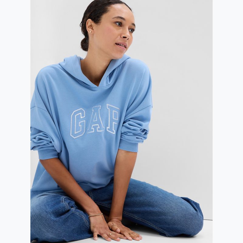 Bluză pentru femei GAP Frch Exclusive HI LO PO HD buxton blue