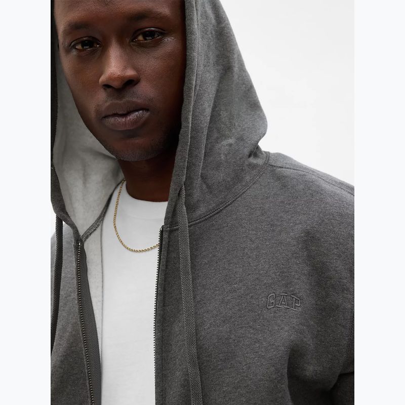 Hanorac pentru bărbați GAP Fullzip Logo Hoodie heather grey