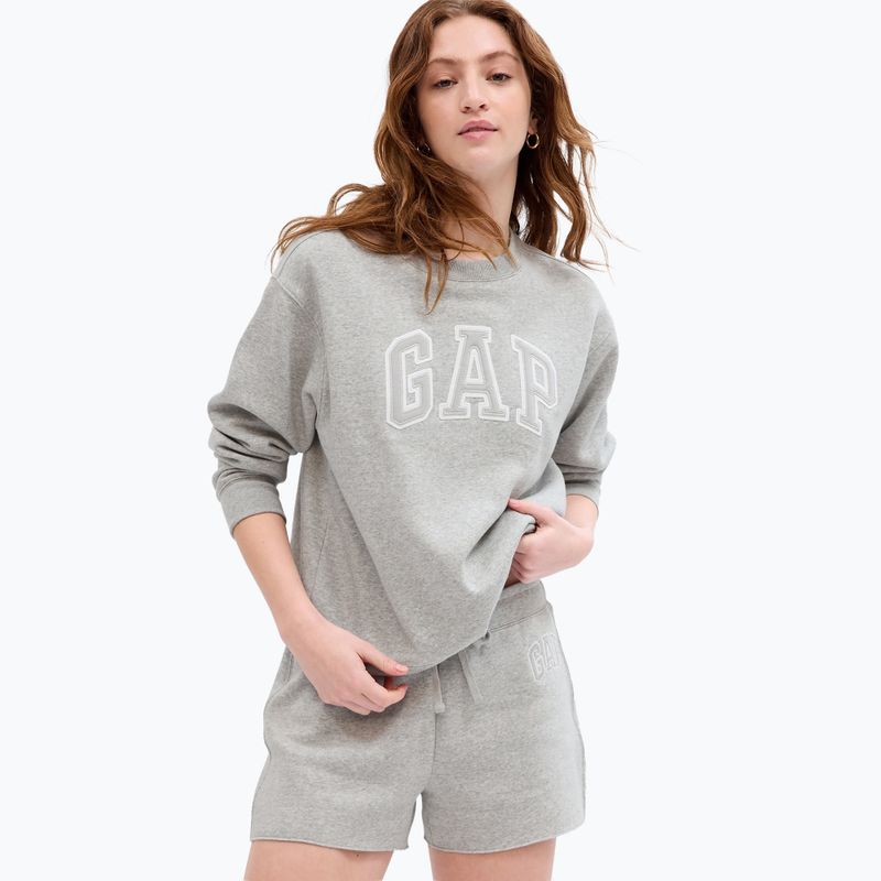 Bluză pentru femei GAP V-Gap Heritage Crew light heather grey
