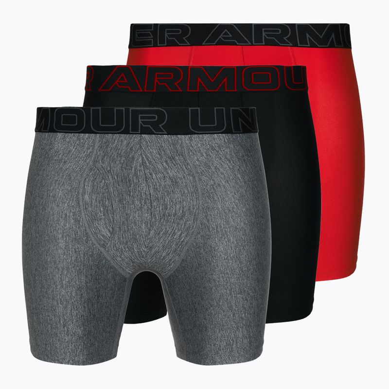 Boxeri pentru bărbați Under Armour Perf Tech 6in 3 pary red/grey/black