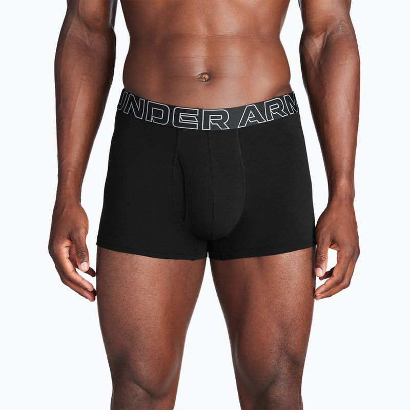 Under Armour Perf Cotton chiloți pentru bărbați Perf Cotton 3 buc negru.