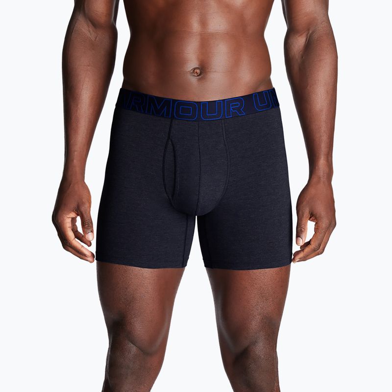 Boxeri pentru bărbați Under Armour Perf Cotton 6" 3 pary midnight/navy 2