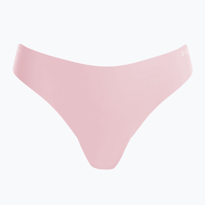 Tanga pentru femei Under Armour Pure Stretch Ns Thong 3 pary canyon pink/black 2